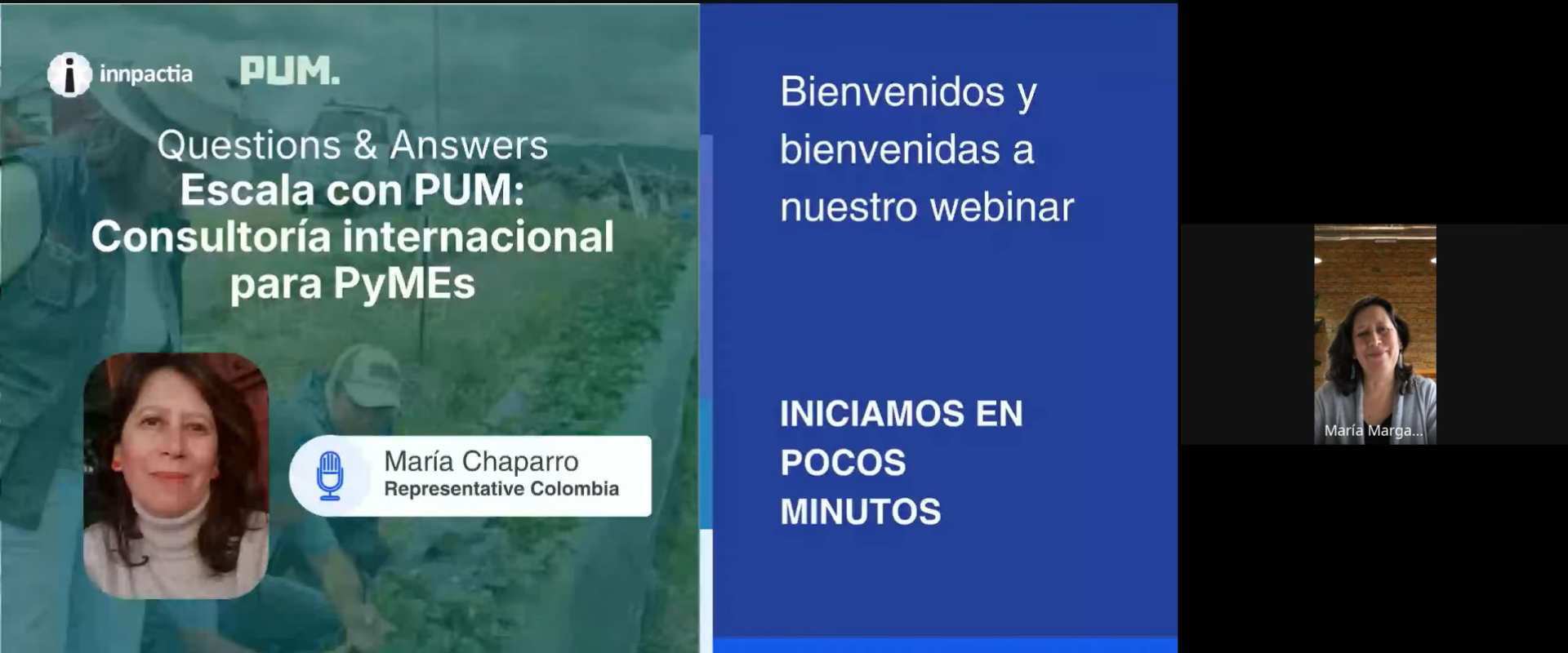 Webinar Q&A Escala con PUM: consultoría internacional para PyMEs, con María Chaparro