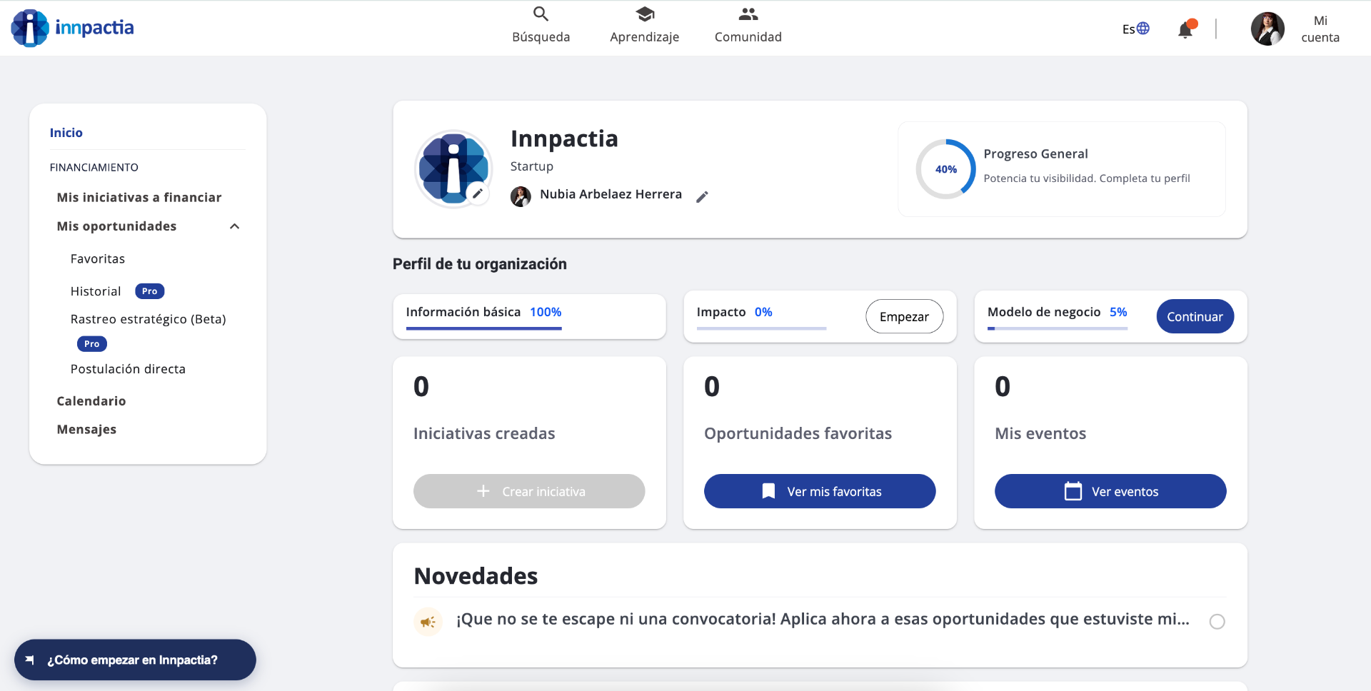Innpactia product screenshot